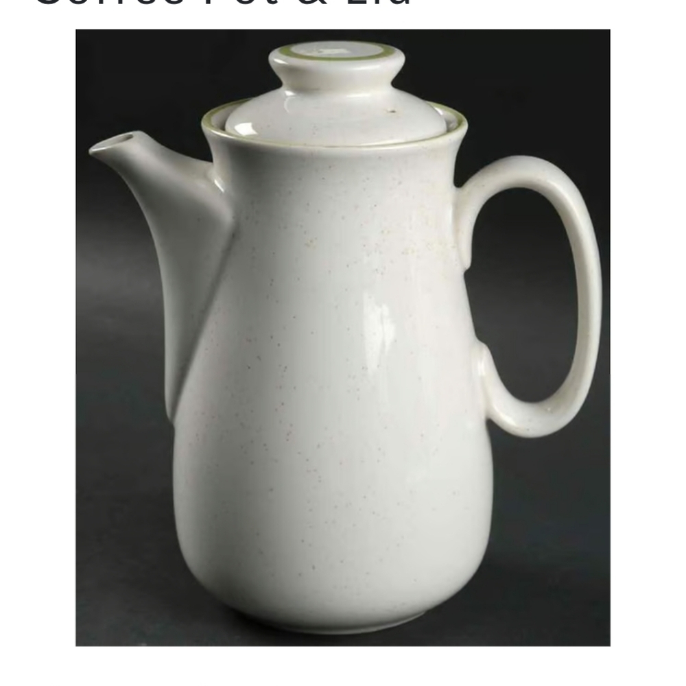 Vintage Country Casual “Spring Garden” Creamer & Coffee Pot Duo  Japan Stoneware